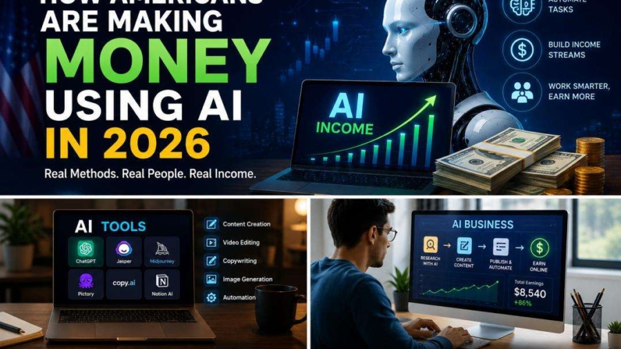 make money with AI in 2026 using automation tools and digital income strategies